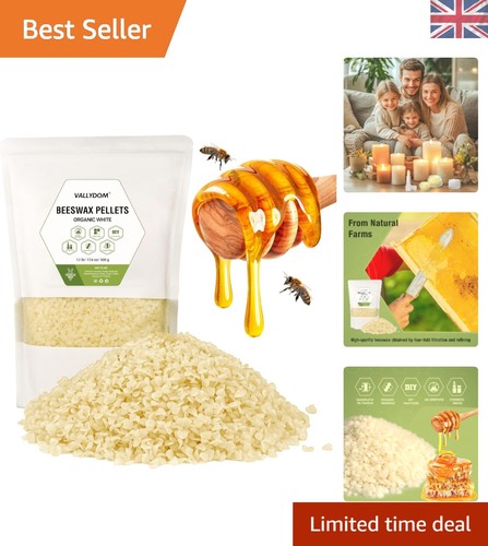 500g organic white beeswax - white,