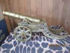 ANTIQUE BRASS CANNON ORNAMENT