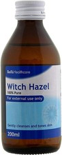 Bells Distilled Witch Hazel 200ml Natural Skin Cleanser Toner Refreshing Care