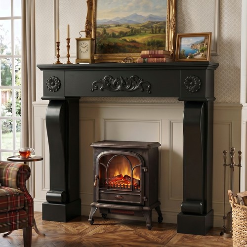 Modern freestanding fireplace - modern,
