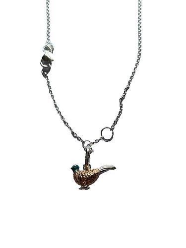 Pheasant pendant sterling - pheasant,