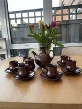 Sundo Stoneware 8 Piece Coffee Set Vintage 70s  Korea