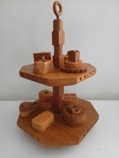 Unique Handmade Wooden Tiered