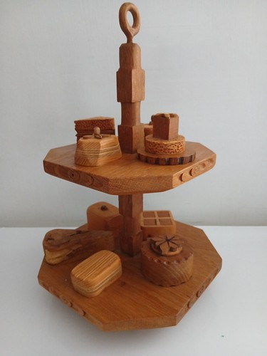 Unique handmade wooden tiered - wooden,