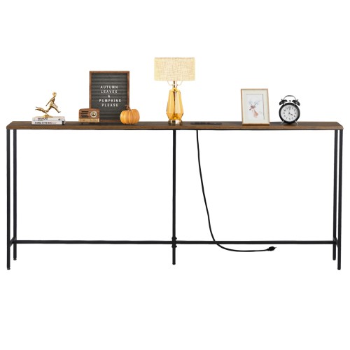 Console table with charging - with,