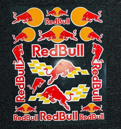 Reflective red bull sticker - 2x,