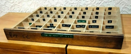 Vintage small wooden printers
