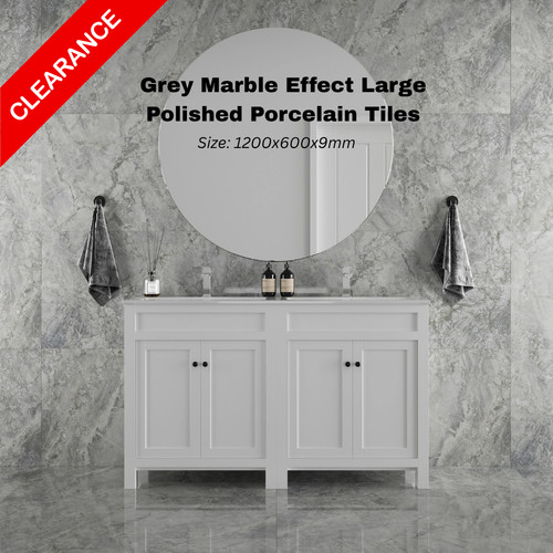 Grey marble effect large - grey,