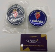 3x Saab Alloy Wheel Hub Centre