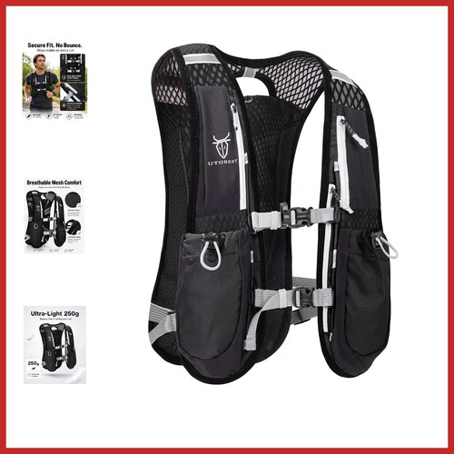 Black running backpack with - black,