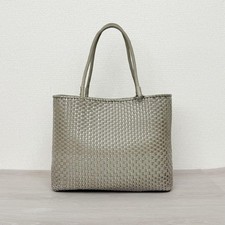 ANTEPRIMA Intreccio Mode Horizontal Tote Handbag Wire Mesh Khaki Silver Japan