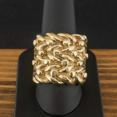9ct yellow gold row heavy - 9ct,