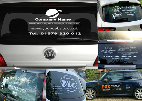 Personalized car rear window - car,