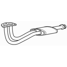 Front Exhaust Pipe & Silencer for Ford Escort LJB/LR2/LRB 1.6 (1989-1990)