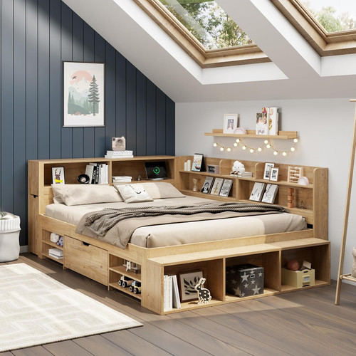 Double storage bed - storage, frame