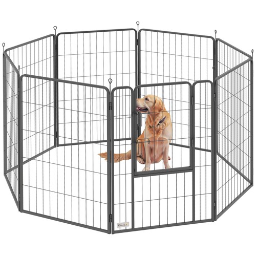 Pawhut eight panel dog playpen - dog,
