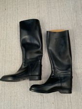 Aigle Black Rubber Riding Style Boots Made In France Size 40 UK 6.5