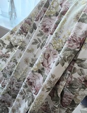 Vintage Floral Curtains Pair