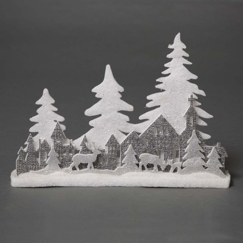 Christmas village scene - village, table