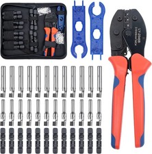 Solar Crimp Tool 10 Pair Connector Spanner PV Crimper Wire Stripper Crimping Kit
