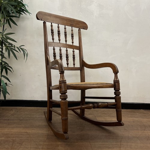 Antique spindle back rocking - antique,
