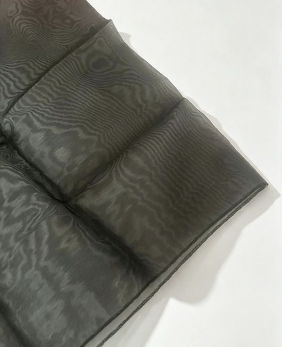 Black voile shimmer fabric - black,