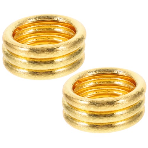 Set golden napkin rings - of,