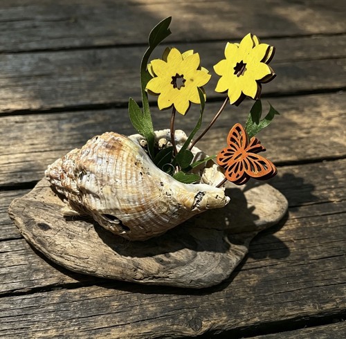 Driftwood floral decoration - driftwood,