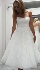 Wed2Be Tea Length Wedding Dress Size 10-12