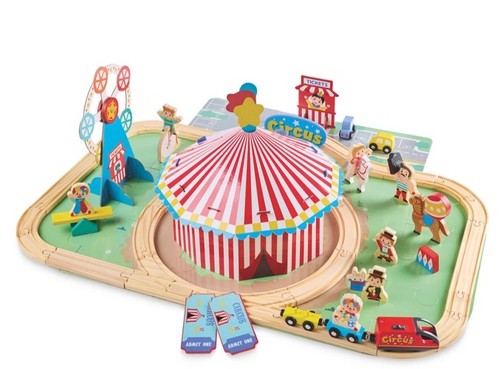 Wooden train set piece - wooden,