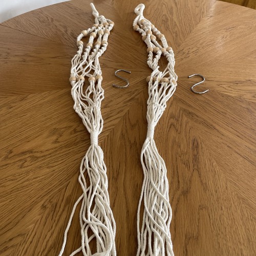 Macrame plant hangers - 2x,