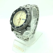 [w2163] SEIKO 7C43-6A00 PROFESSIONAL DIVER Titanium New battery Quartz EX/VG