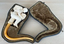 MEERSCHAUM PIPE, SEATED CUPID