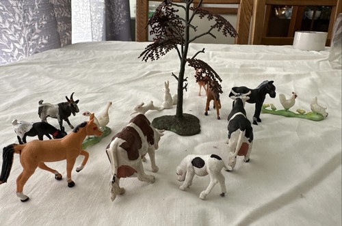 Vintage toy farm animals - vintage,