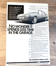 CITROEN BX DIESEL 1980s - FRAMEABLE COLLECTIBLE ORIGINAL CLASSIC CAR ADVERT