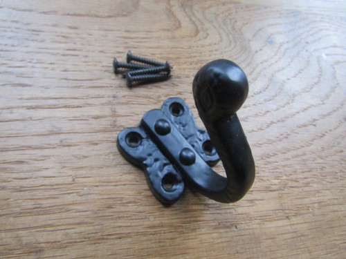 Rustic iron robe coat hooks - robe,