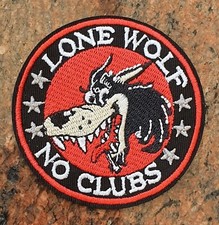 Lone Wolf No Clubs Sew/Iron On