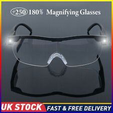 Hands Free Magnifying Glasses Magnifier 180% With LED For Reading Sewing Adults