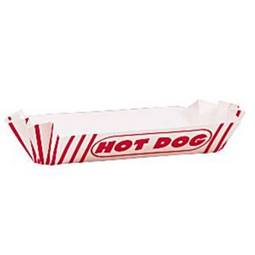 Hot dog trays 21cm long - hot,