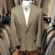 Vintage Mens 36s Check Plaid  Suit Jacket Blazer Harris Style Green Country 