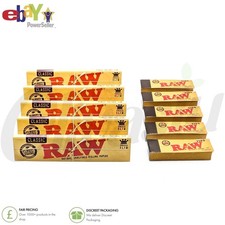 RAW CLASSIC Rolling Papers King Size Slim 110mm with Roach Filter Tips Rizla Kit