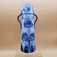 Moorcroft James Macintyre Florian ware Two Handled Vase Cornflower and Butterfly