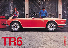 Triumph TR6 'Red' Classic Showroom Car Picture Poster Print A1 A3+ TR6, TR4, TR3