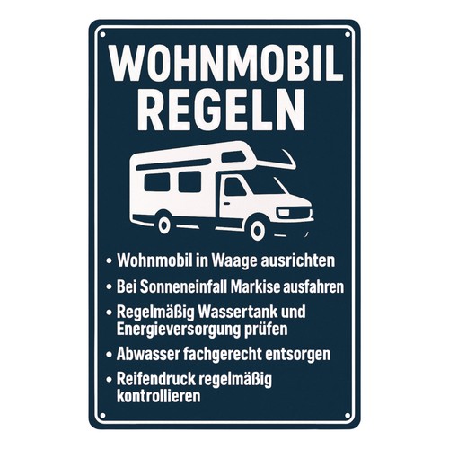 Motorhome rules tin - motorhome, |
