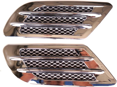 Chrome car bonnet air intake - car,