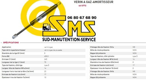 G12 gas strut - for,