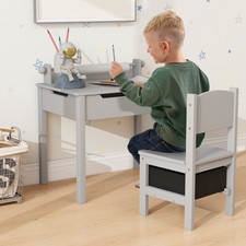 Kids Table and Chair Sets Children Painting Play Activity Desk with Drawer