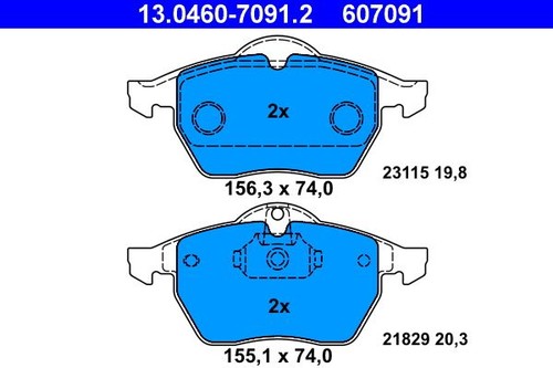 0460 7091 brake pad - pad, set