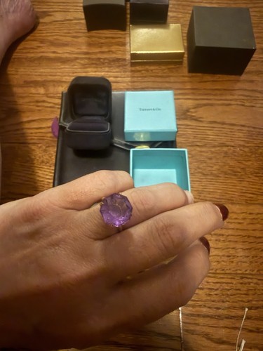 Tiffany 18k amethyst ring - amethyst,