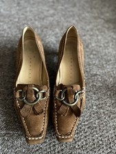 Högl Brown Woman Leather Shoes Size 5 5 Used Good Condition